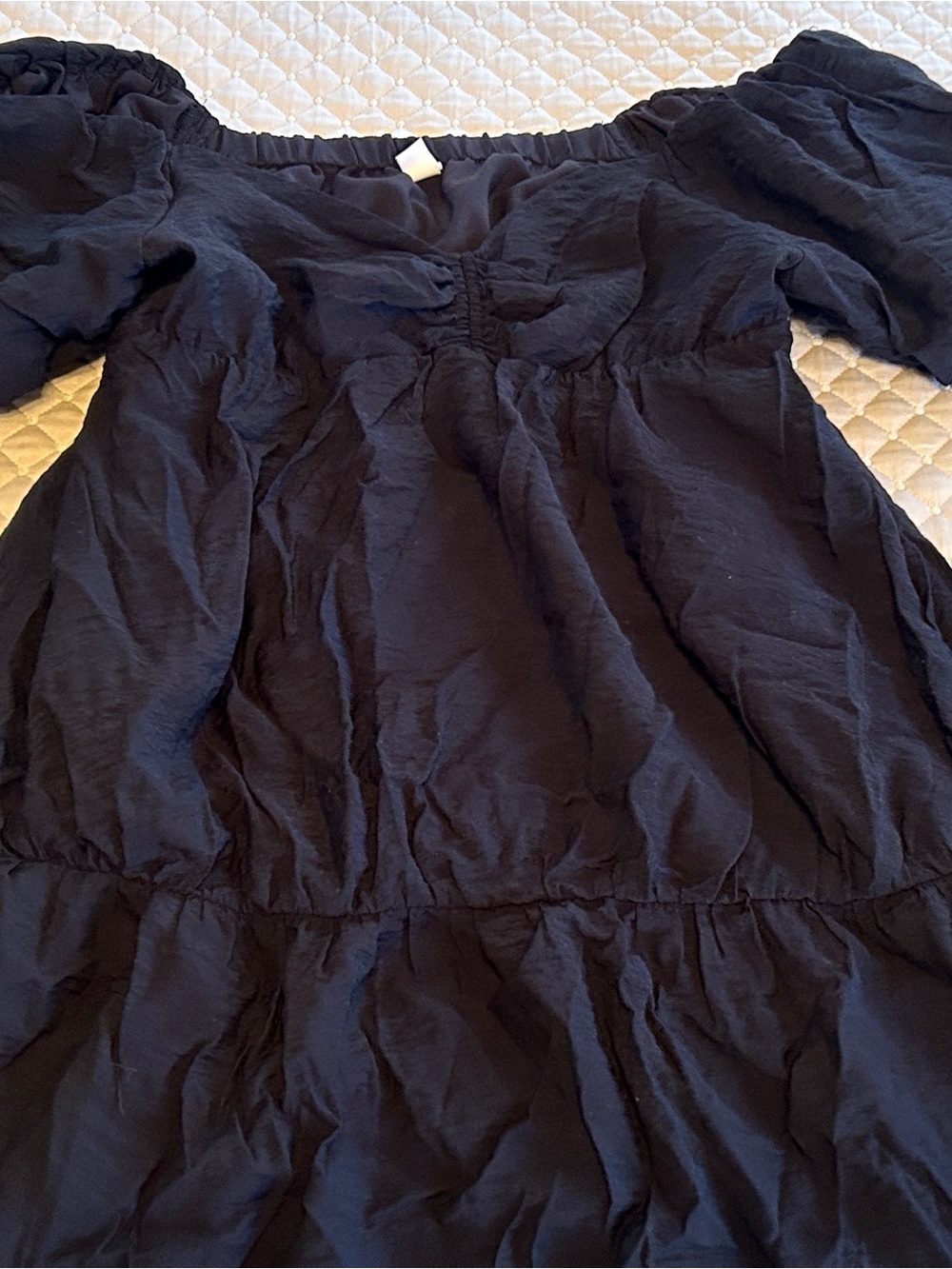 BP. Dark Navy Blue Puff Sleeve Minidress from Nordstrom